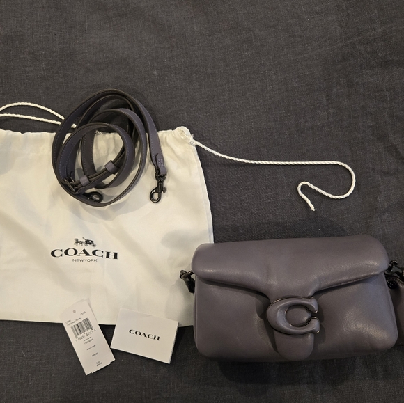 Coach Pillow Tabby 18 Mini Vintage Purple Pewter C3880